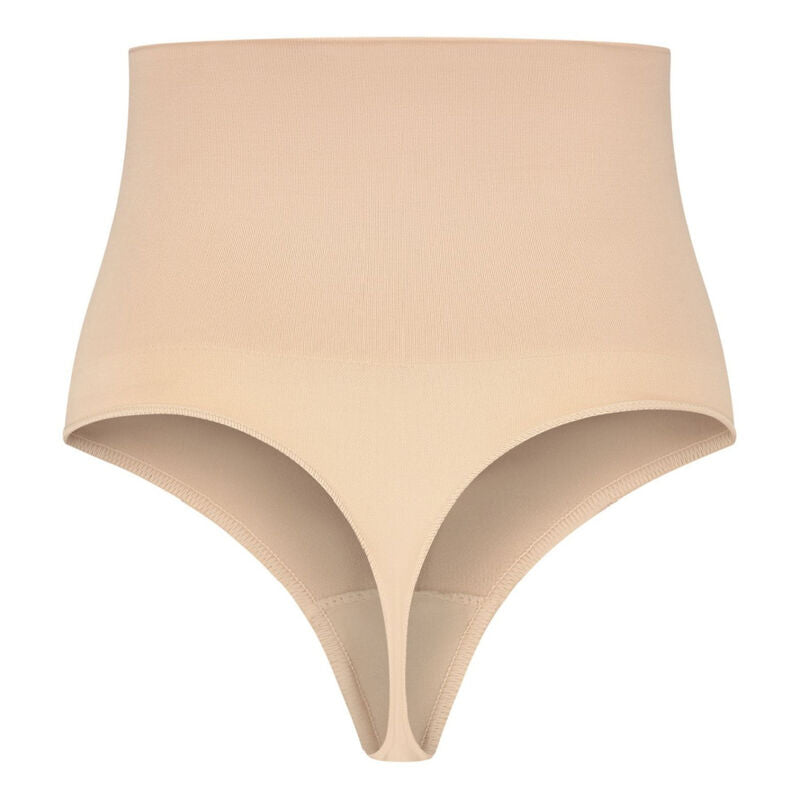BYE-BRA - FAJA SENZA CUCITURE STILE PERIZOMA BEIGE MISURARE L