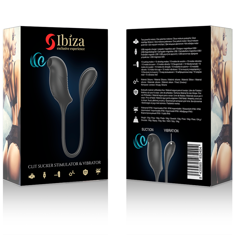 IBIZA - STIMOLATORE MAGICO PER CLITORIDE CON ASPIRAZIONE E VIBRAZIONE