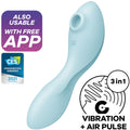 SATISFYER - STIMOLATORE E VIBRATORE CURVY TRINITY 5 AIR PULSE BLU