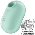 SATISFYER - PRO TO GO 2 DOPPIO STIMOLATORE E VIBRATORE VERDE