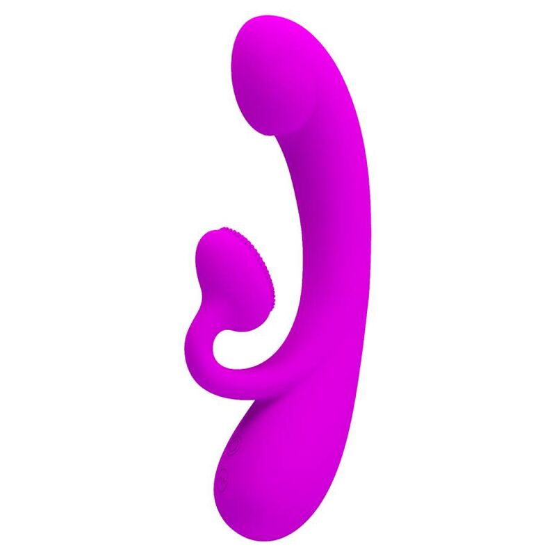 PRETTY LOVE - SINCERO VIBRATORE CLITORIDEO IN SILICONE E SUCCHIATORE VIOLA