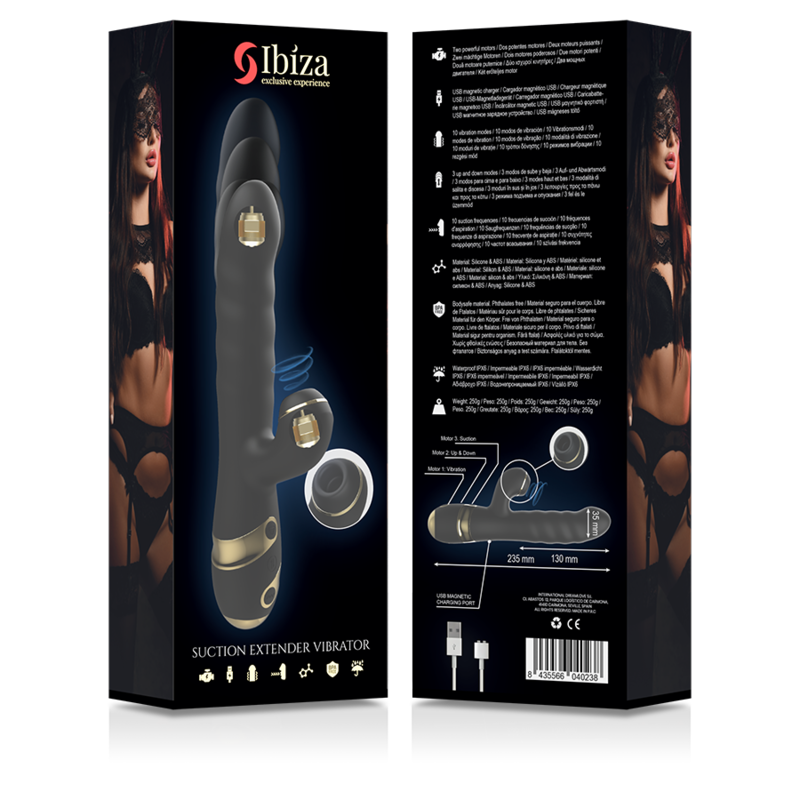 IBIZA - SU E GIÙ + VIBRATORE + ASPIRAZIONE CLITORIDEA