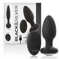 BLACK&SILVER - TELECOMANDO ROTATORE ANALE IN SILICONE CON TAPPO POZZETTI