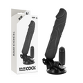 BASECOCK - VIBRATORE REALISTICO TELECOMANDO NERO 20 CM -O- 4 CM