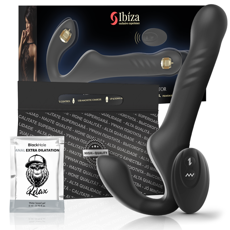 IBIZA - VIBRATORE SENZA CINGHIA CON TELECOMANDO UP & DOWN