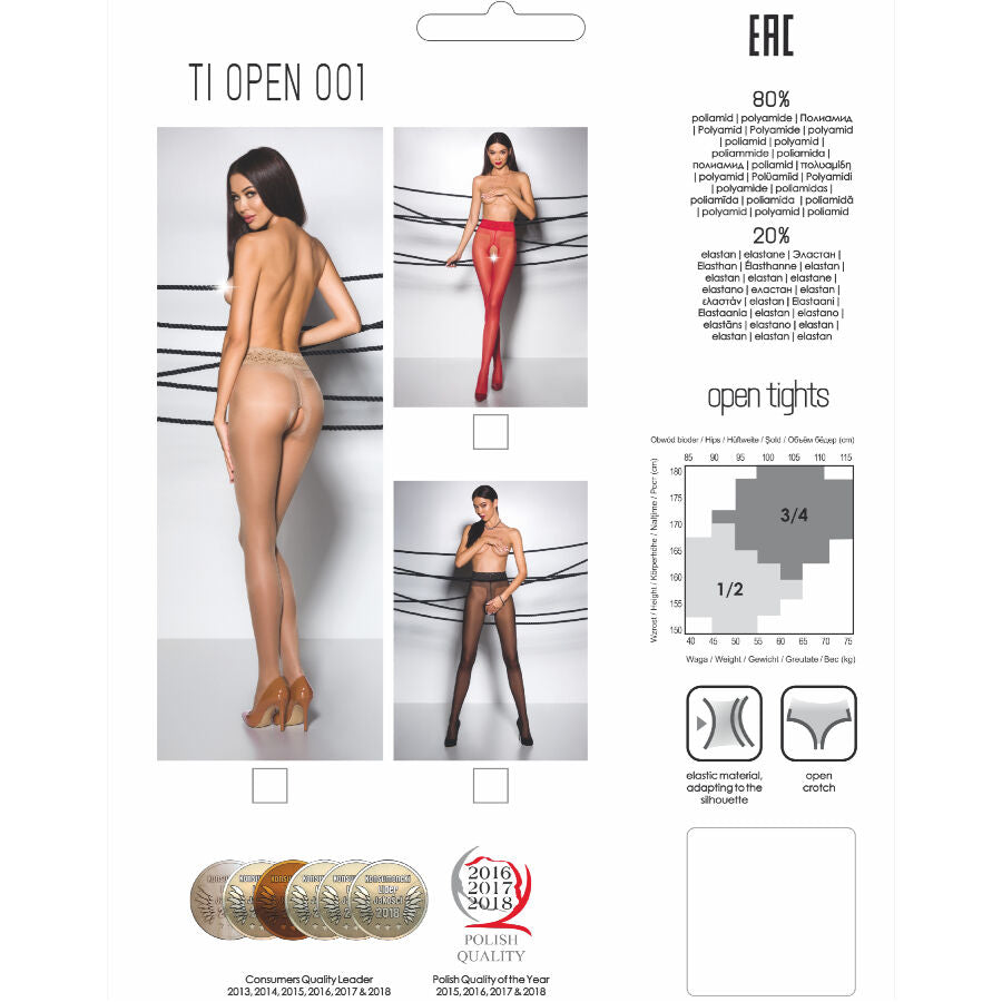 PASSION - TIOPEN 001 COLLANT NERO 3/4 20 DEN