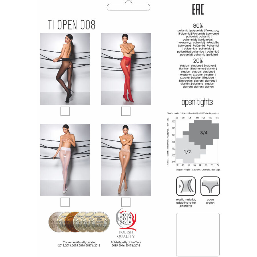 PASSION - TIOPEN 008 COLLANT ROSSO 3/4 30 DEN