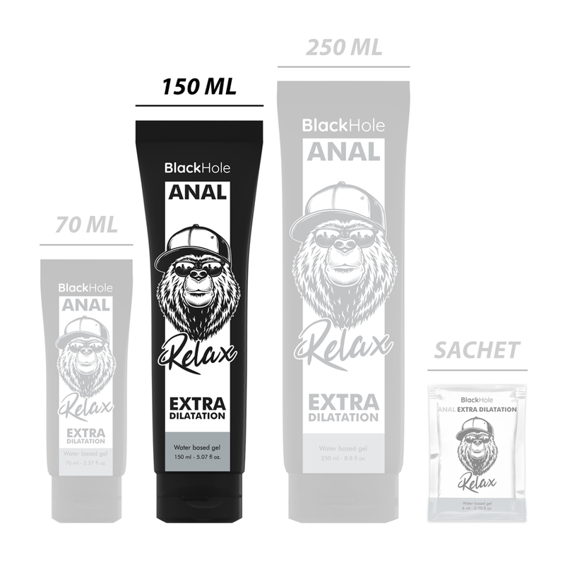 BLACK HOLE - GEL A BASE D'ACQUA DILATAZIONE ANALE 150 ML