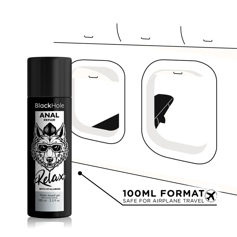 BLACK HOLE - RIPARATORE ANALE A BASE D'ACQUA RELAX CON IALURONICO 100 ML