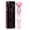 NEBULA SERIES BY IBIZA - MODELLO 13 DILDO IN VETRO BOROSILICATO ROSA 18 CM -O- 3.5 CM