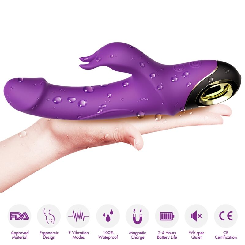 ARMONY - METEROR DILDO VIBRATORE CONIGLIO VIOLA