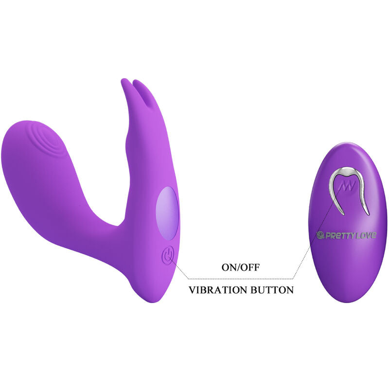 PRETTY LOVE - TELECOMANDO IDABELLE VIBRAZIONE E PULSAZIONE VIOLA