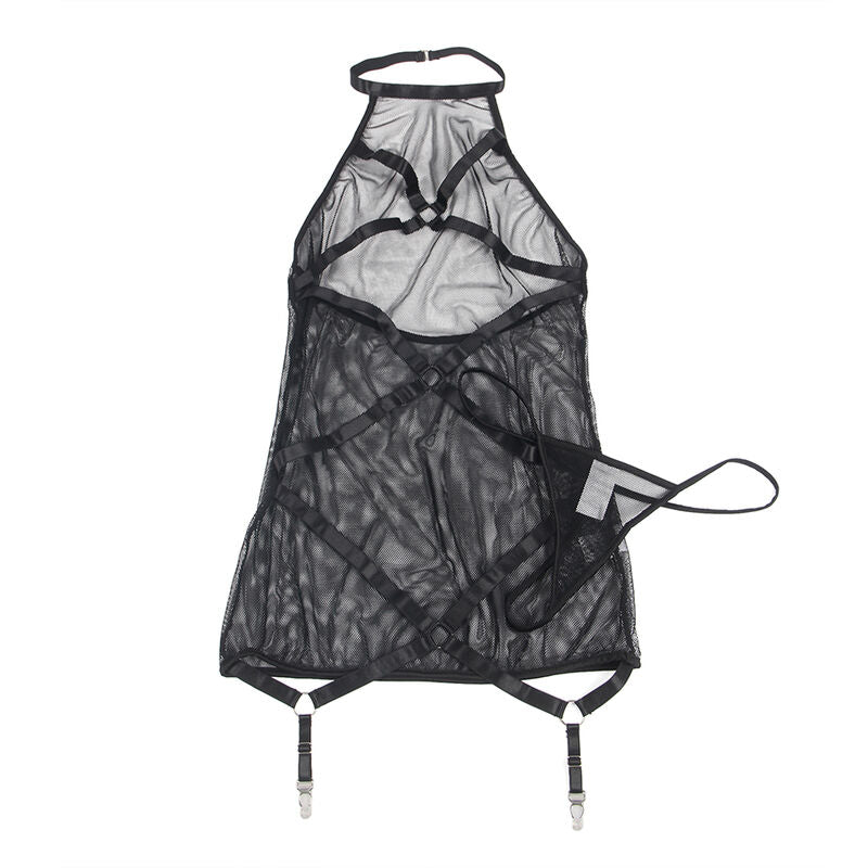 SUBLLIME - ABITO TRASPARENTE CON SCOLLO ALLACQUA NERO L/XL
