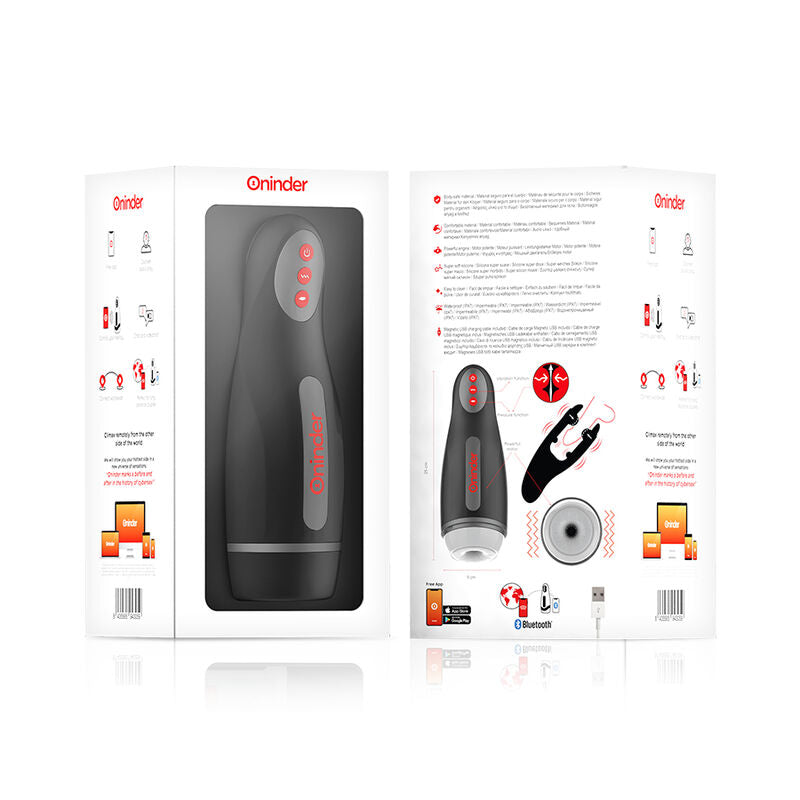ONINDER - SEOUL MASTURBATORE MASCHILE RICARICABILE 10 VELOCITÀ - APP GRATUITA