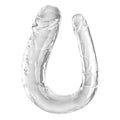 KING COCK - DOUBLE TROUBLE DOPPIO TROUBLE 44 CM TRASPARENTE
