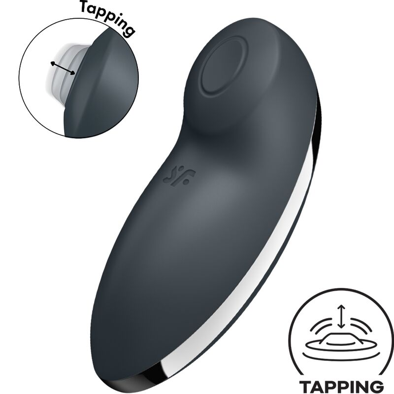 SATISFYER - TAP & CLIMAX 2 VIBRATORE E STIMOLATORE GRIGIO