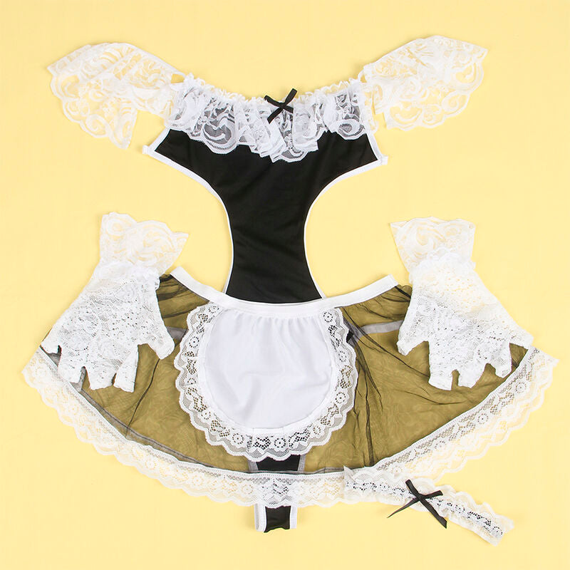 SUBBLIME - 954314 COSTUME DA CAMERIERA SEXY NERO/BIANCO L/XL
