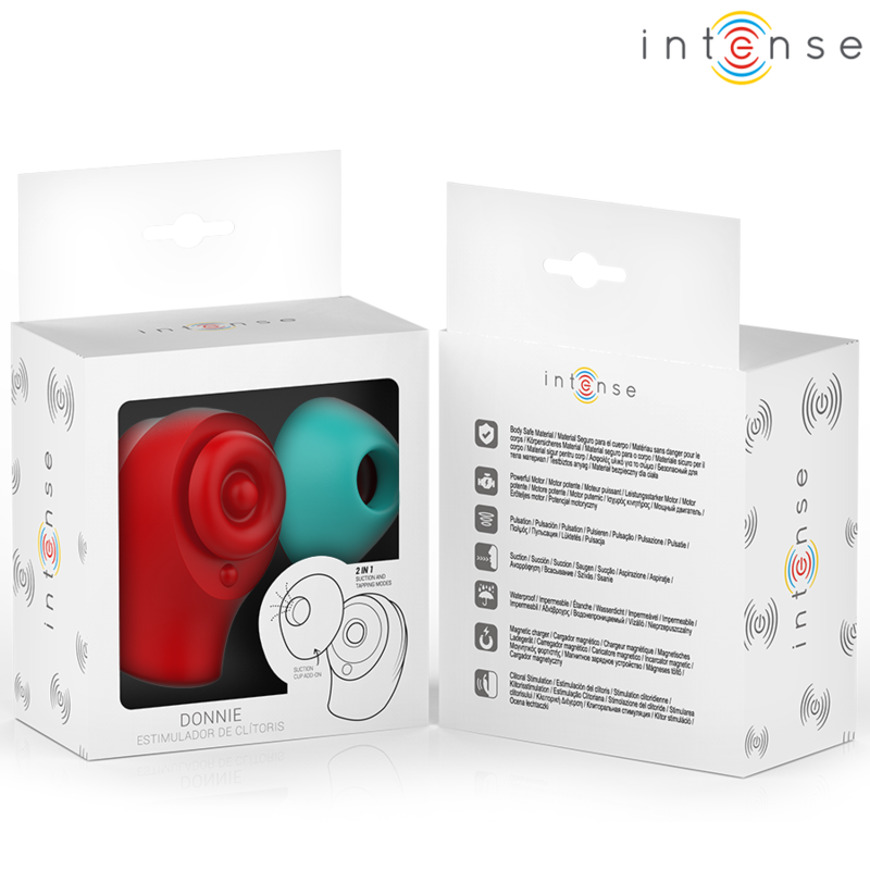 INTENSE - DONNIE STIMOLATORE CLITORIDEO ROSSO/VERDE