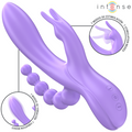 INTENSE - MIKO TRIPLO VIBRATORE CONIGLIO & STIMOLATORE & ANALE 7 VIBRAZIONI VIOLA