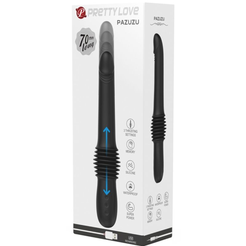 PRETTY LOVE - VIBRATORE PAZUZU 3 MODALITÀ DI SPINTA NERO
