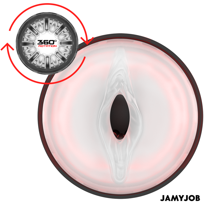 JAMYJOB - MASTURBATORE VAGINA AUTOMATICO CYCLONE 10 MODALITÀ DI ROTAZIONE E SPINTA