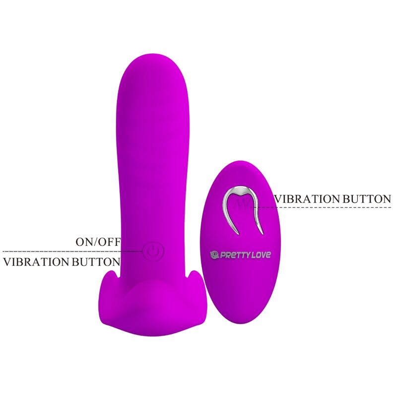 PRETTY LOVE - MASSAGGIATORE E VIBRATORE 12 VIBRAZIONI TELECOMANDO VIOLA