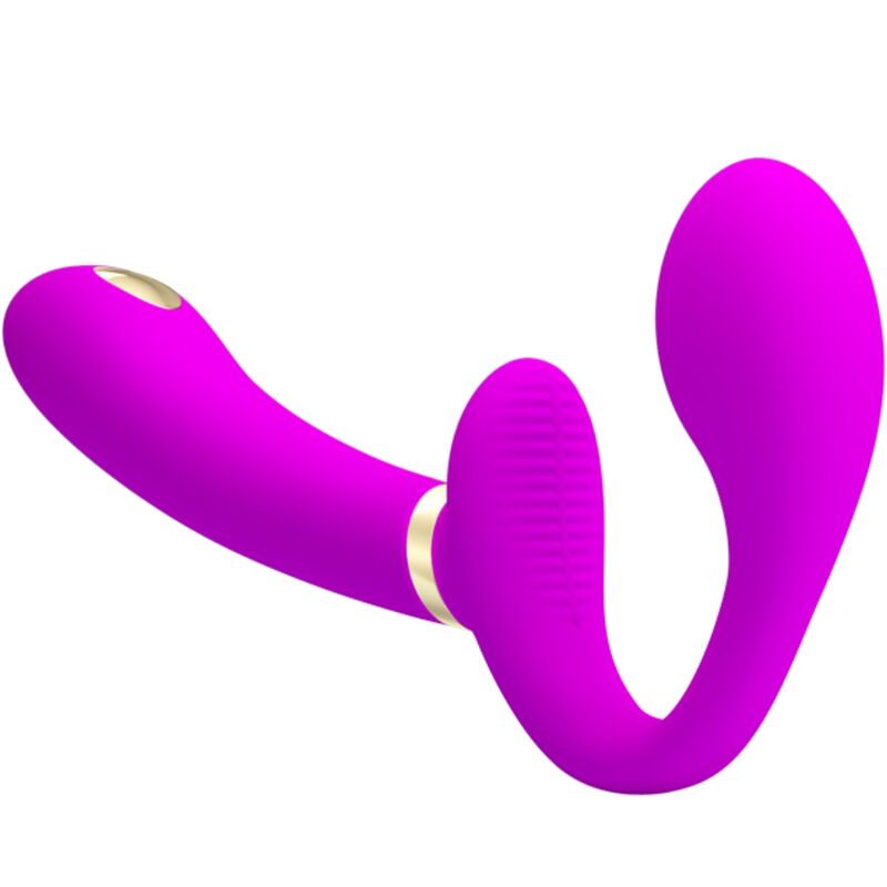 PRETTY LOVE - THUNDERBIRD DOPPIO VIBRATORE CON STRAP-ON E TELECOMANDO VIOLA
