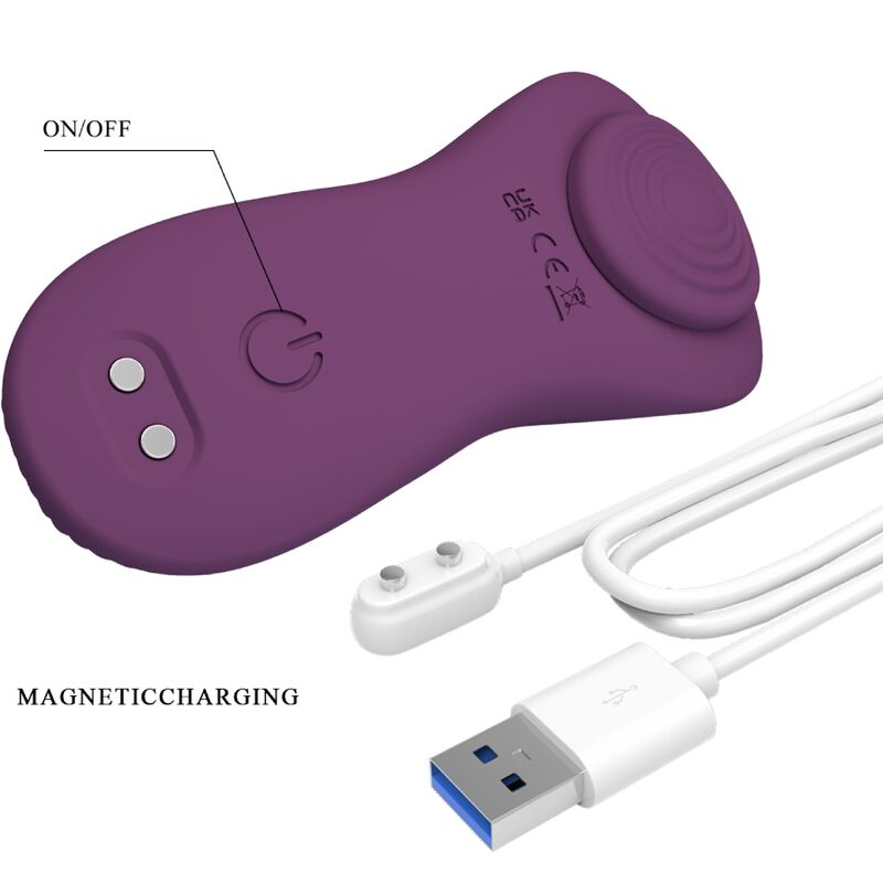 PRETTY LOVE - MANE LAY ON CLITORIDE MASSAGGIATORE 10 VIBRAZIONI TELECOMANDO VIOLA
