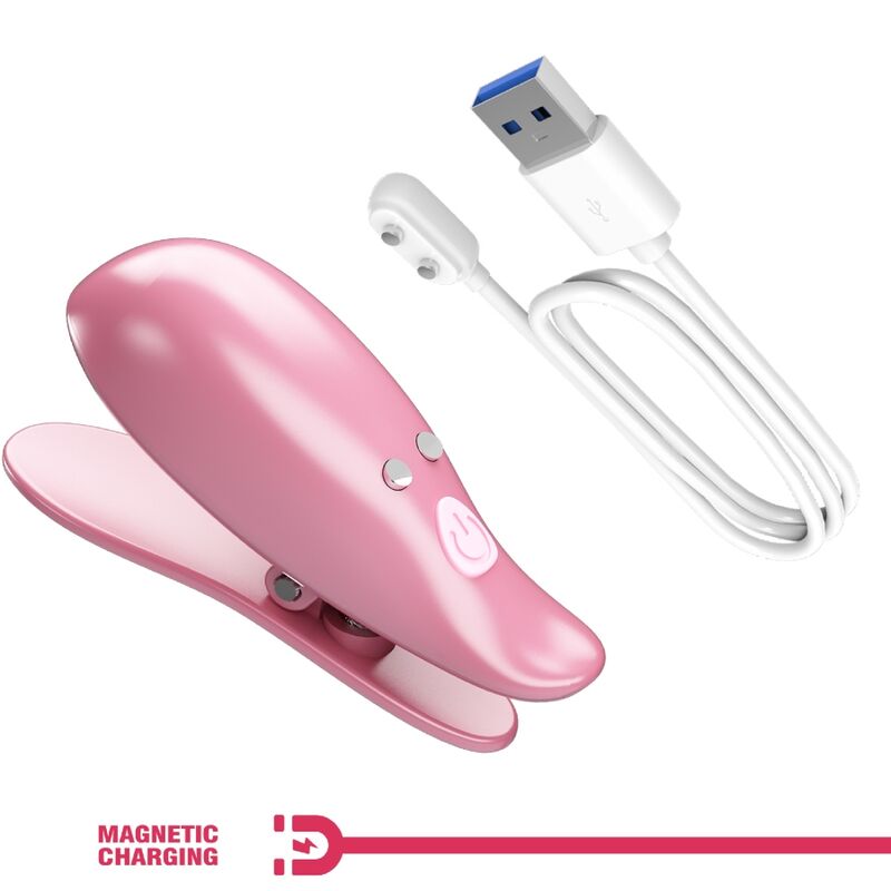 PRETTY LOVE - MORSETTI PER CAPEZZOLI CAILEY 10 VIBRAZIONI TELECOMANDO ROSA