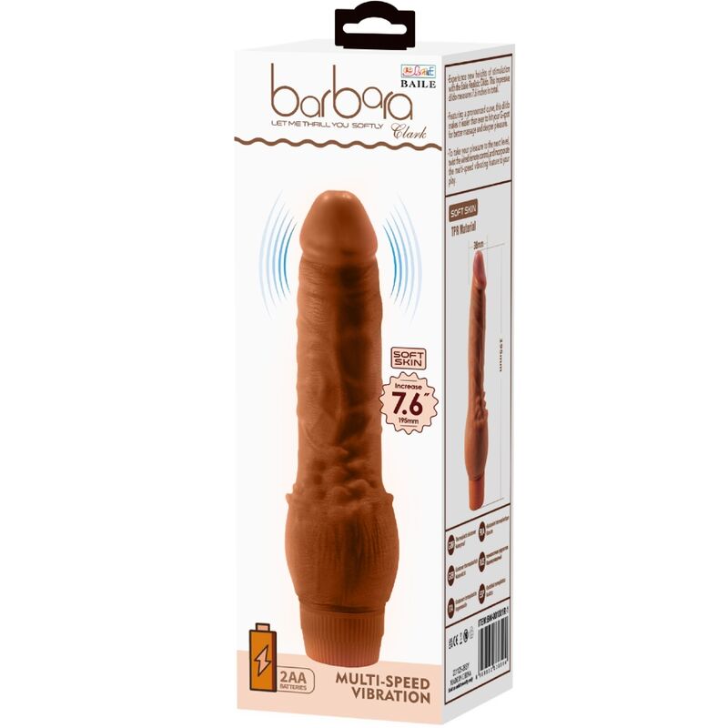 BAILE - BARBARA VIBRATORE REALISTICO 19,5 CM MULATTO