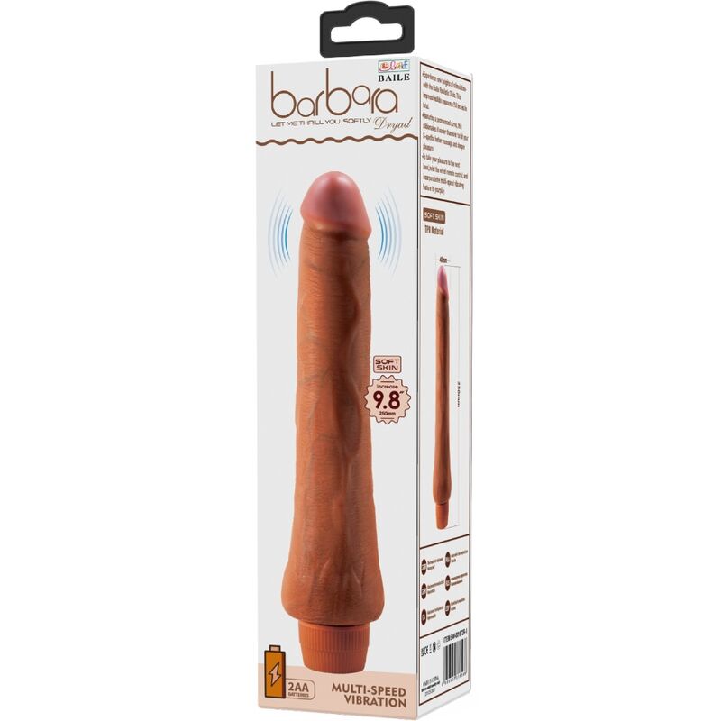 BAILE - DRYAD VIBRATORE REALISTICO 25 CM MULATTO