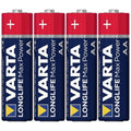 VARTA - MAX POWER BATTERIA ALCALINE AA LR6 RETRATTILE*4