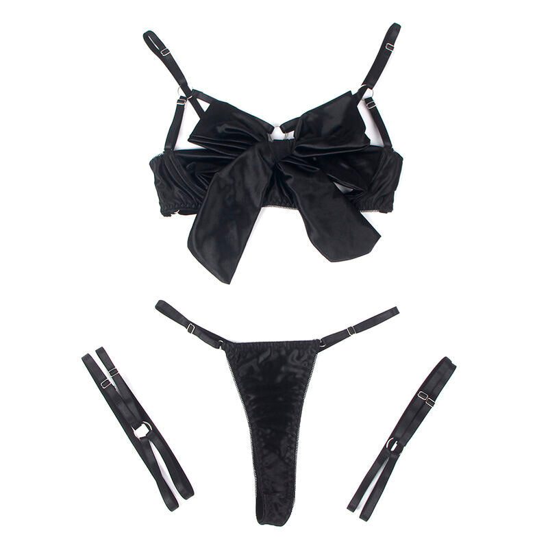 SUBBLIME - 955199 COMPLETO REGGISENO CON FIOCCO NERO REGOLABILE S/M