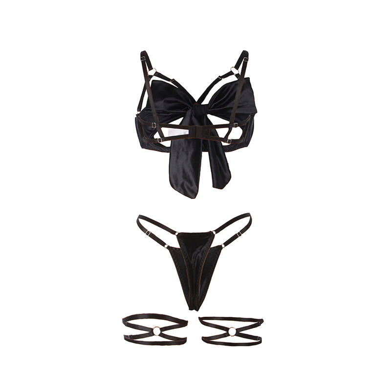 SUBBLIME - 955199 COMPLETO REGGISENO CON FIOCCO NERO REGOLABILE S/M