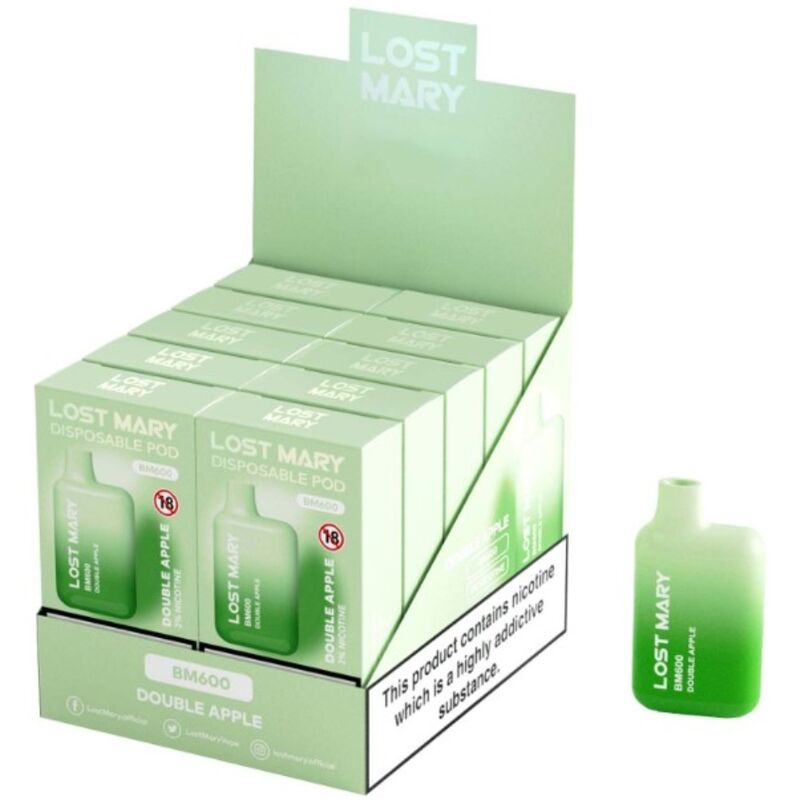 LOST MARY - BM600 NICOTINA VAPER 2% MONOUSO DOPPIA MELA