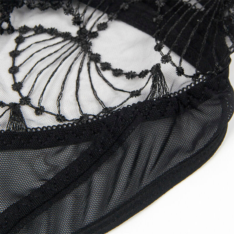 SUBBLIME - 955212 BODY TRASPARENTE CON PIZZO NERO CAVATO S/M