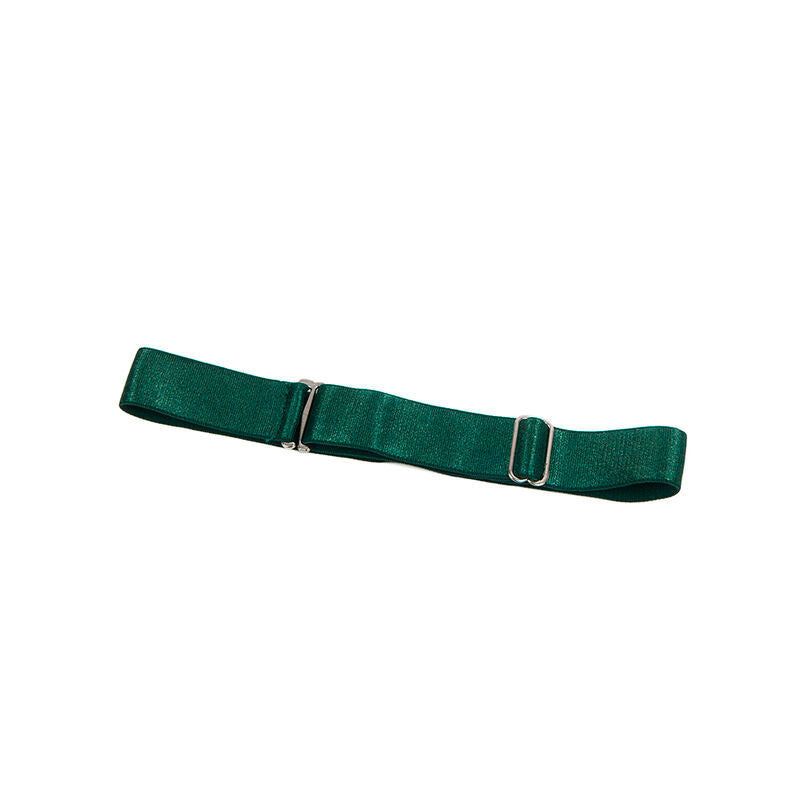 SUBBLIME - 955441 ABITO CON SPALLINE IN PELLE VERDE L/XL