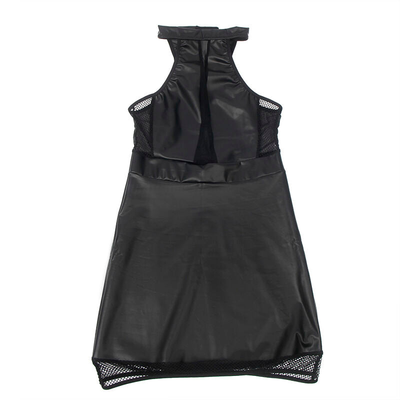 SUBBLIME - 955489 ABITO CON SCOLLO ALTO E TRASPARENZE NERO L/XL