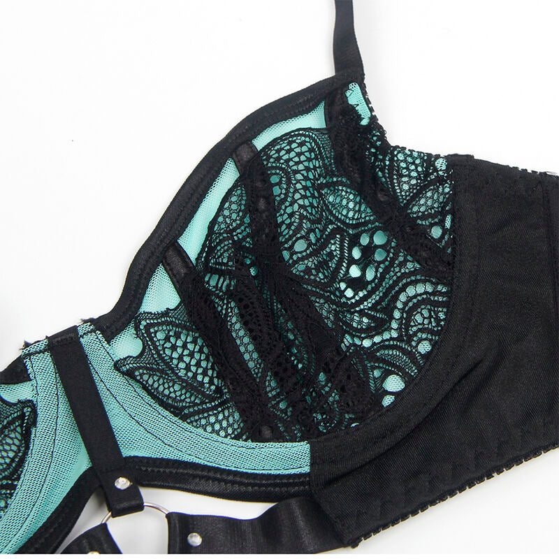 SUBBLIME - 955564 REGGISENO IN VERNICE VERDE CON CERNIERA IN RETE L/XL