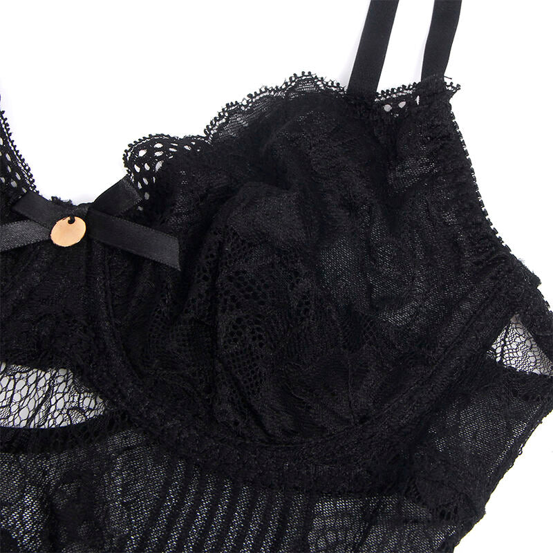 SUBBLIME - 955618 BODY IN PIZZO CON CHIUSURA INFERIORE NERO S/M