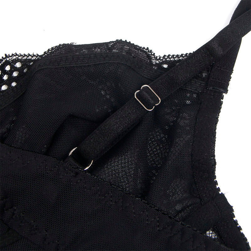 SUBBLIME - 955625 BODY IN PIZZO CON CHIUSURA INFERIORE NERO L/XL