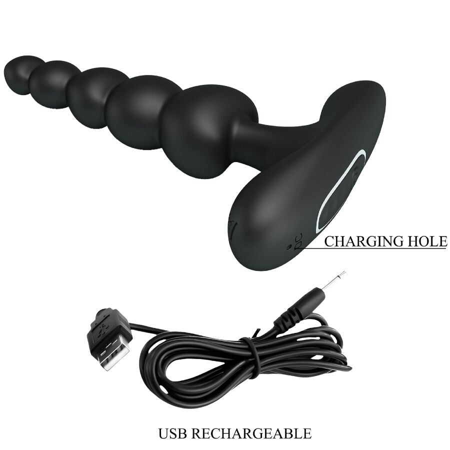PRETTY LOVE - CORBAN VIBRATORE ANALE 10 VIBRAZIONI NERO