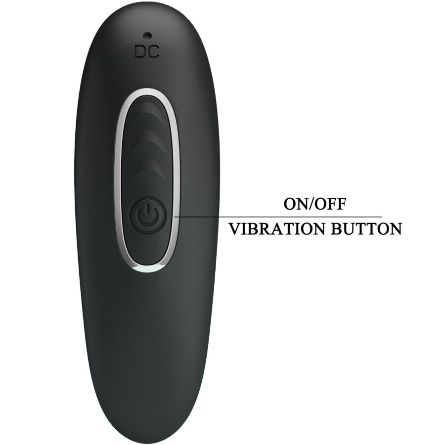 PRETTY LOVE - CORBAN VIBRATORE ANALE 10 VIBRAZIONI NERO