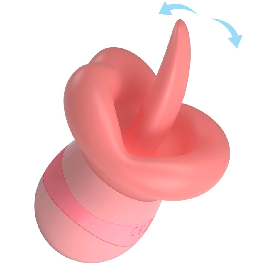 PRETTY LOVE - STIMOLATORE PER CLITORIDE LINGUA KYLEE 10 VIBRAZIONI ROSA NUDO