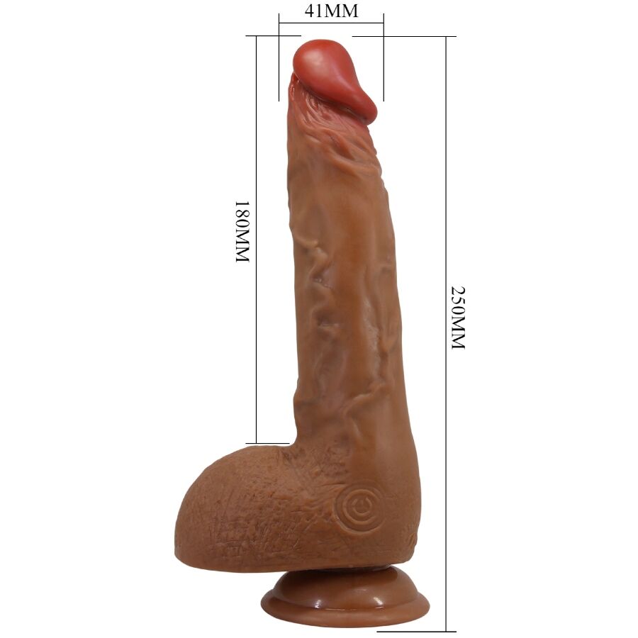 BAILE - BEAUTIFUL WILKS 5 IMPOSTAZIONI VIBRATORE REALISTICO 25 CM MULATO