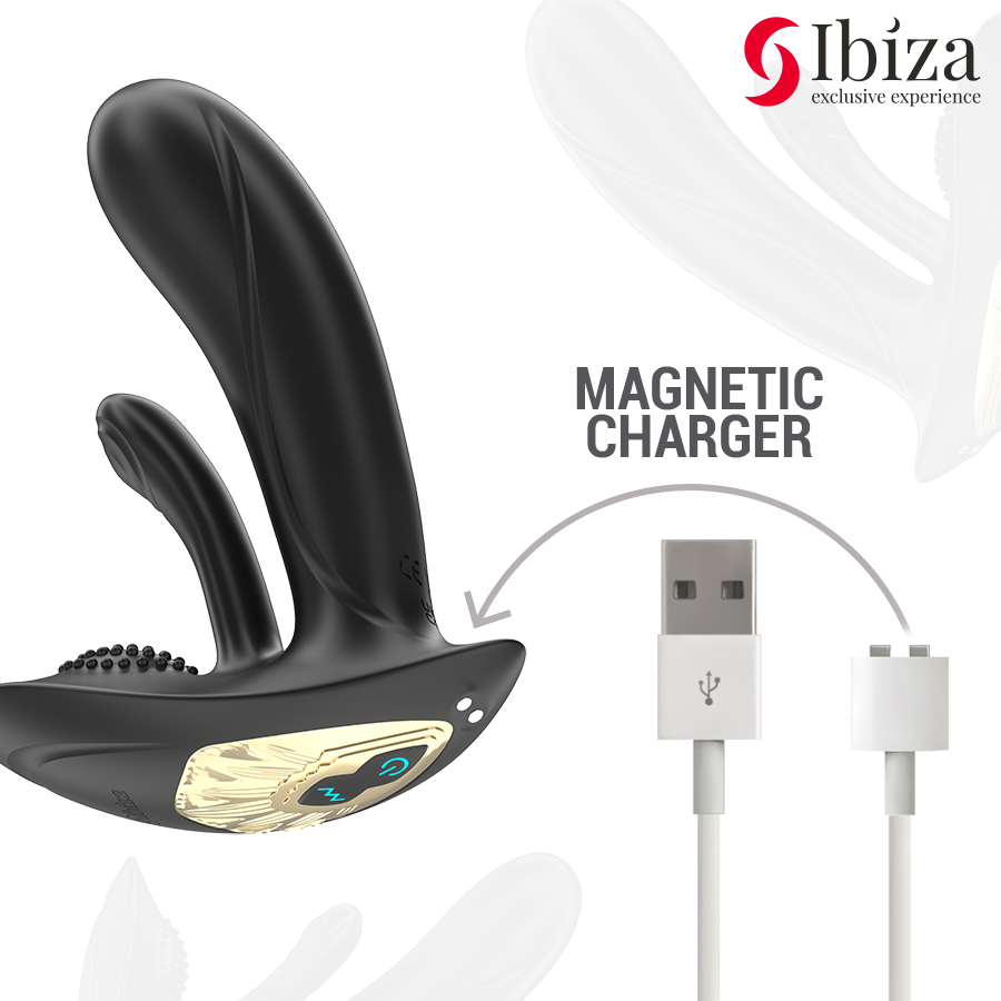 IBIZA - VIBRATORE INDOSSABILE CON STIMOLAZIONE DEL PUNTO G E DEL CLITORIDE CON TELECOMANDO
