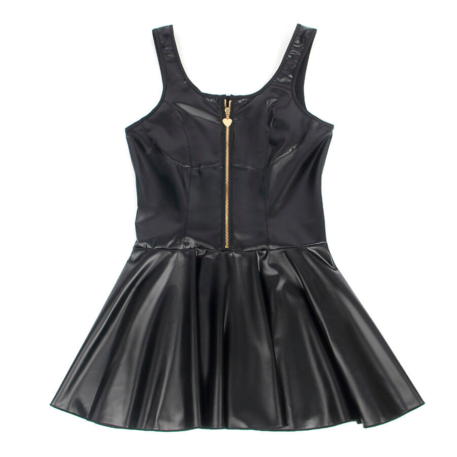 SUBBLIME - 957674 ABITO IN PELLE CON ZIP CUORE NERO L/XL