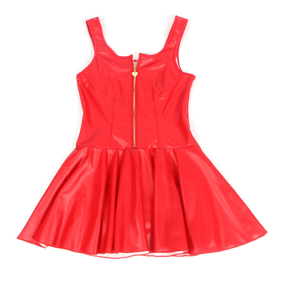 SUBBLIME - 957698 ABITO IN PELLE CON ZIP CUORE ROSSO L/XL
