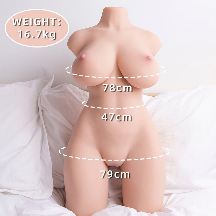 XISE - TORSO REALISTICO FEMMINILE ORDINATO CON SPINTA DI 71 CM
