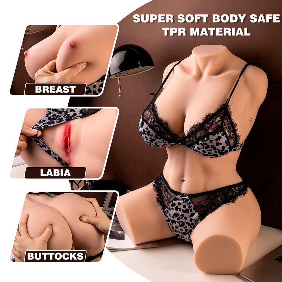 XISE - MURIEL TORSO FEMMINILE REALISTICO CON SPINTA 55 CM